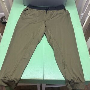 Alpine Design Men's Khaki Joggers with Black Waistband